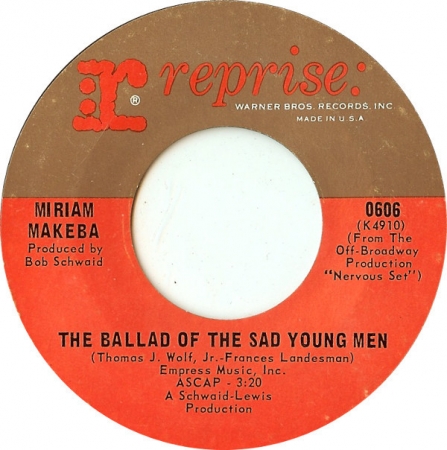 Miriam Makeba - Pata Pata / The Ballad Of The Sad Young Men (Compacto)