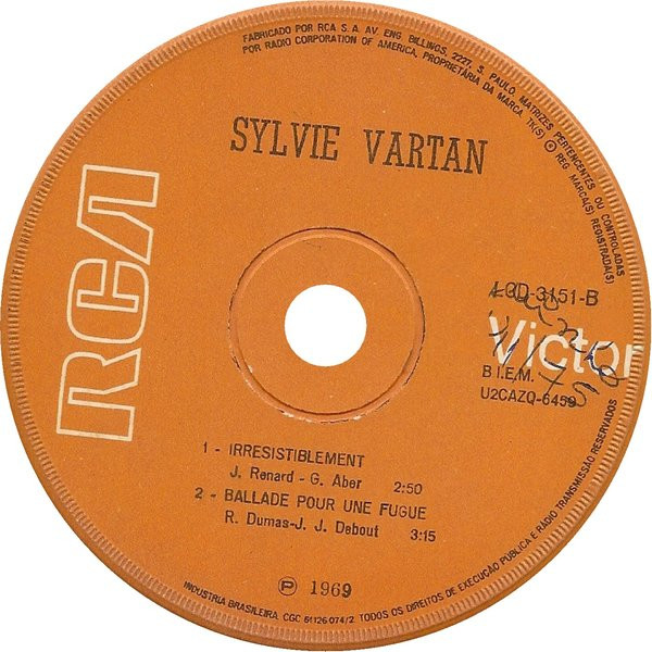 Sylvie Vartan ‎– Irresistiblement (Compacto)