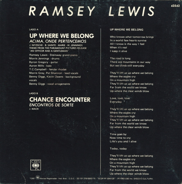 Ramsey Lewis ‎– Up Where We Belong (Compacto)
