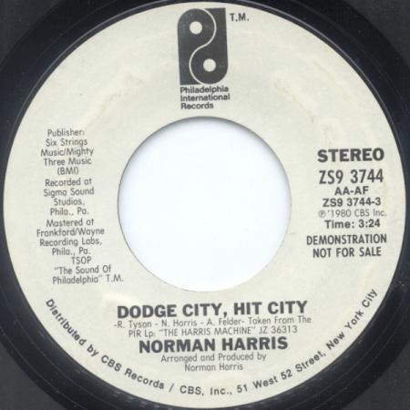 Norman Harris ‎– Dodge City, Hit City / In Search of Peace of Mind (Compacto)