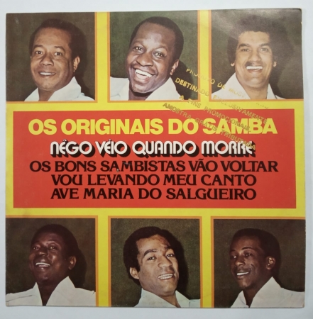 Os Originais do Samba - Nego Veio Quando Morre (Compacto)