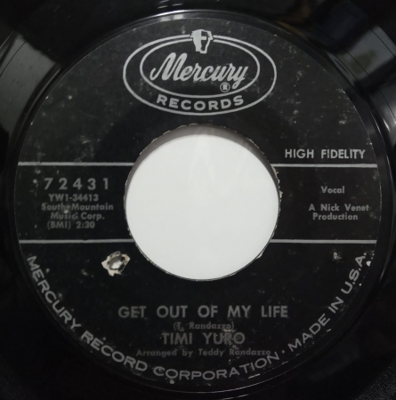 Timi Yuro – Get Out of My Life / Can't Stop Running Away (Compacto)