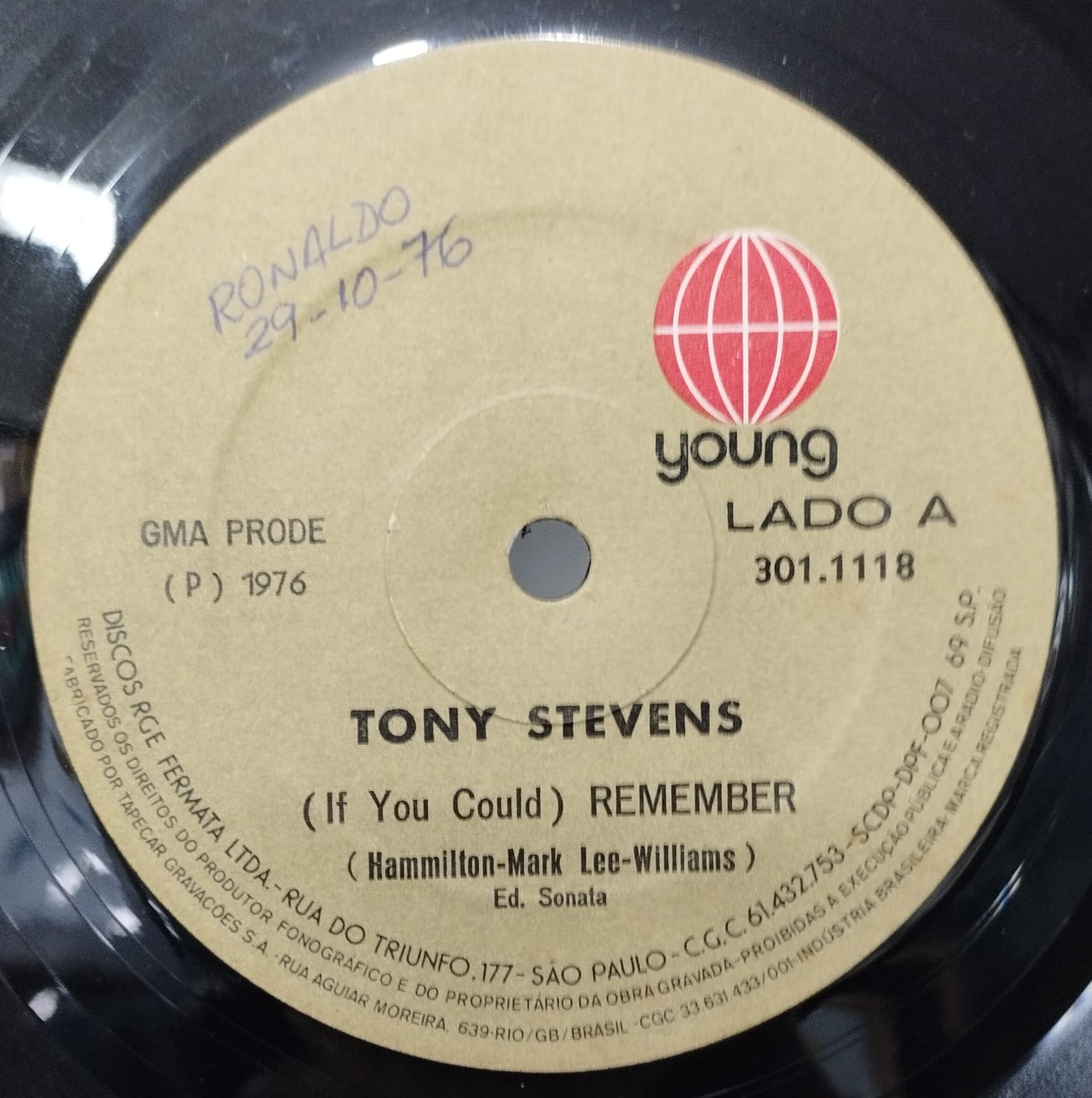 Tony Stevens (4) ‎– (If You Could) Remember (Compacto)