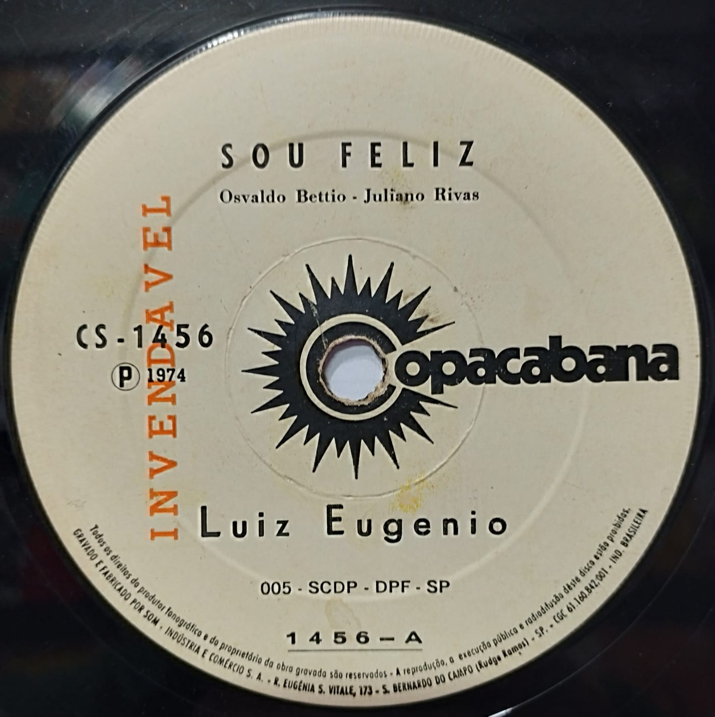 Luiz Eugênio - Sou Feliz / Não Dou Colher (Compacto)