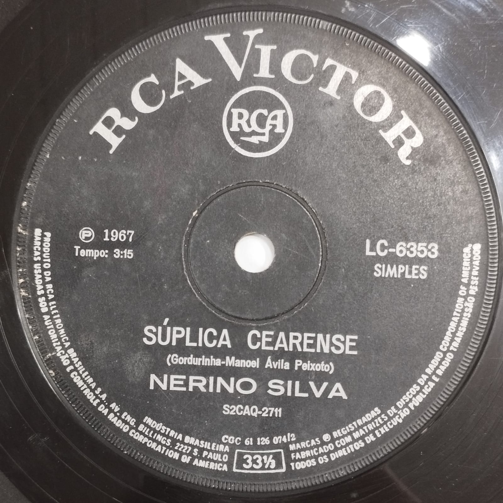 Nerino Silva ‎– Súplica Cearense (Compacto)