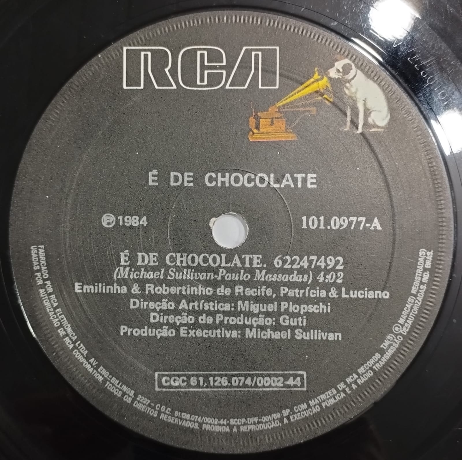 Patrícia & Luciano, Emilinha, Robertinho de Recife, Vanusa ‎– É de Chocolate (Compacto)