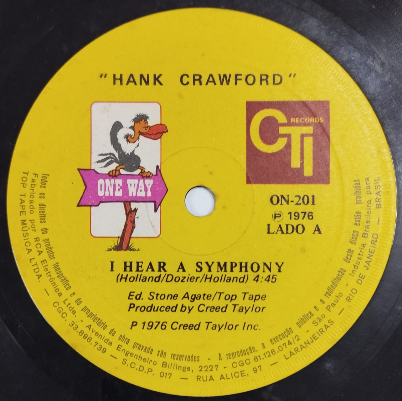 Hank Crawford ‎– I Hear A Symphony / Sugar Free (Compacto)