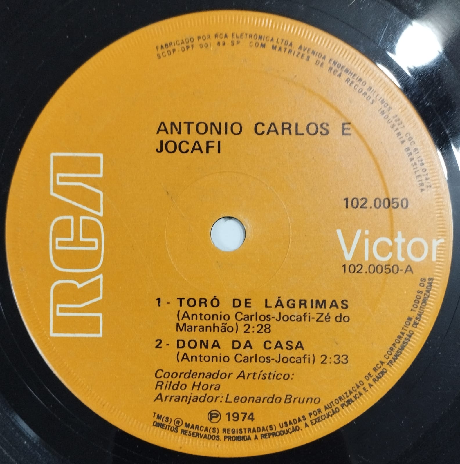 Antonio Carlos e Jocafi ‎– Toró de Lágrimas (Compacto)