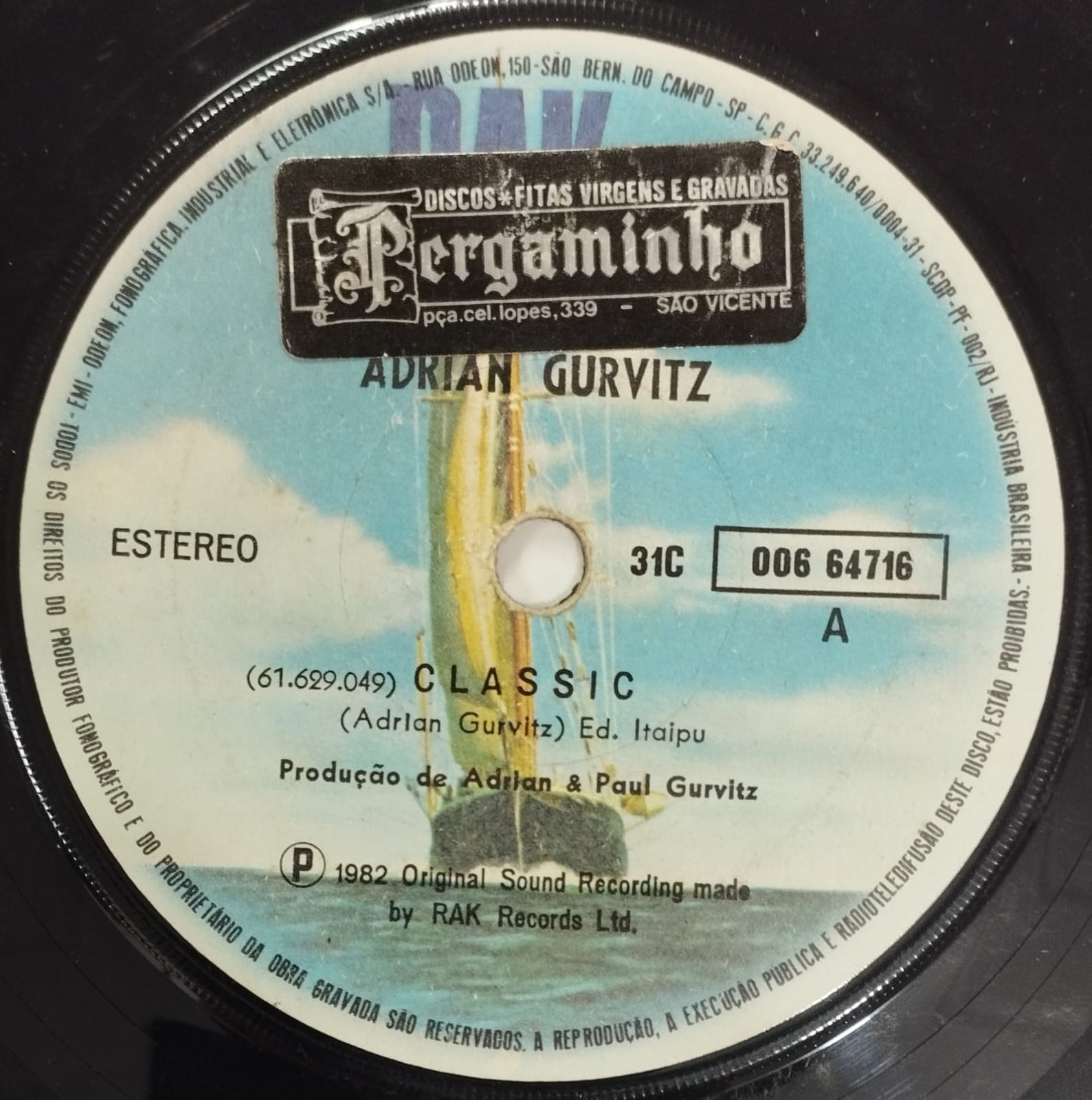 Adrian Gurvitz ‎– Classic (Compacto)