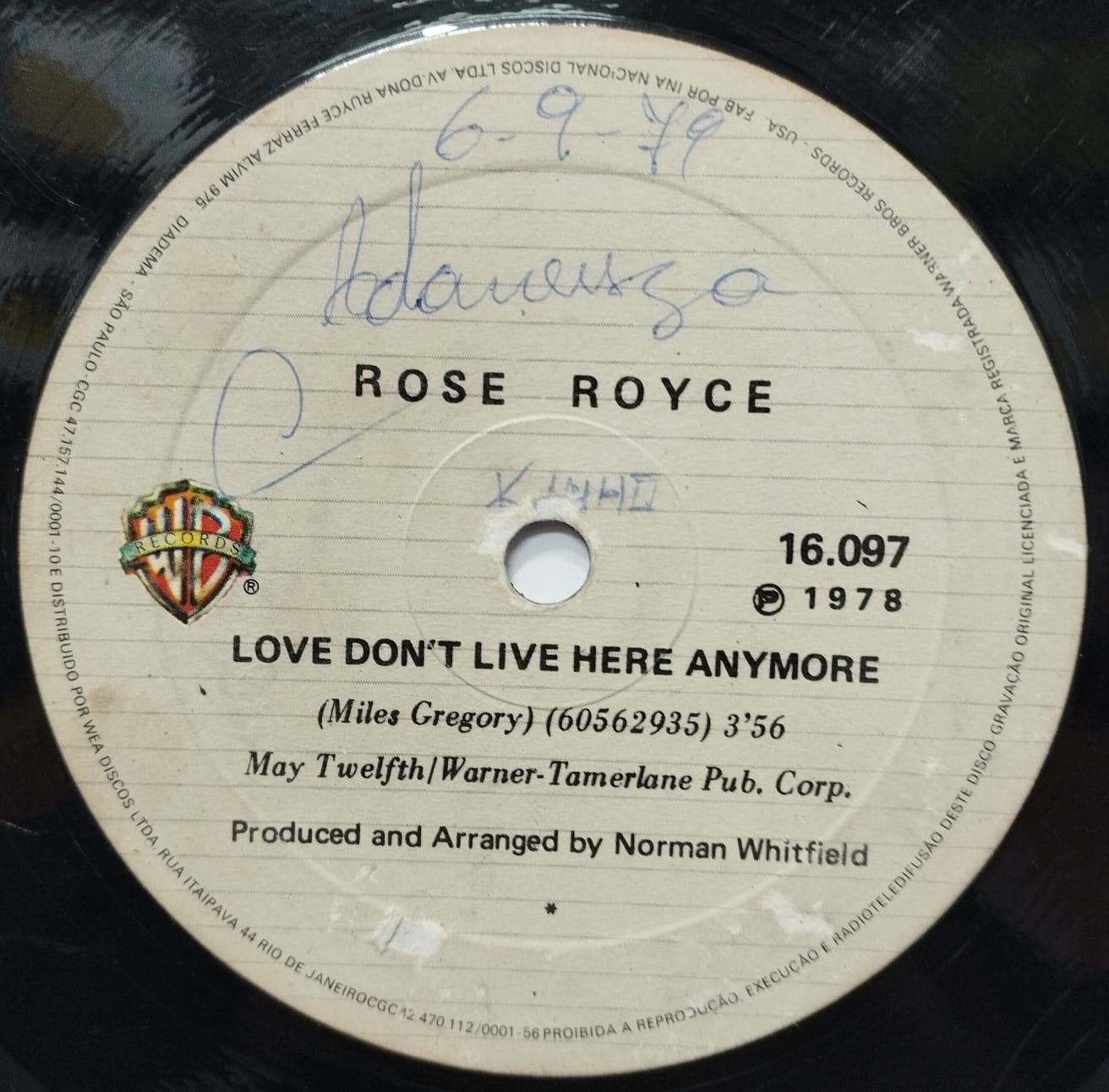 Rose Royce ‎– Love Don't Live Here Anymore (Compacto)