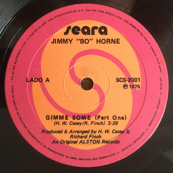 Jimmy Bo Horne ‎– Gimme Some Pt 1 / Gimme Some Pt 2 (Compacto)