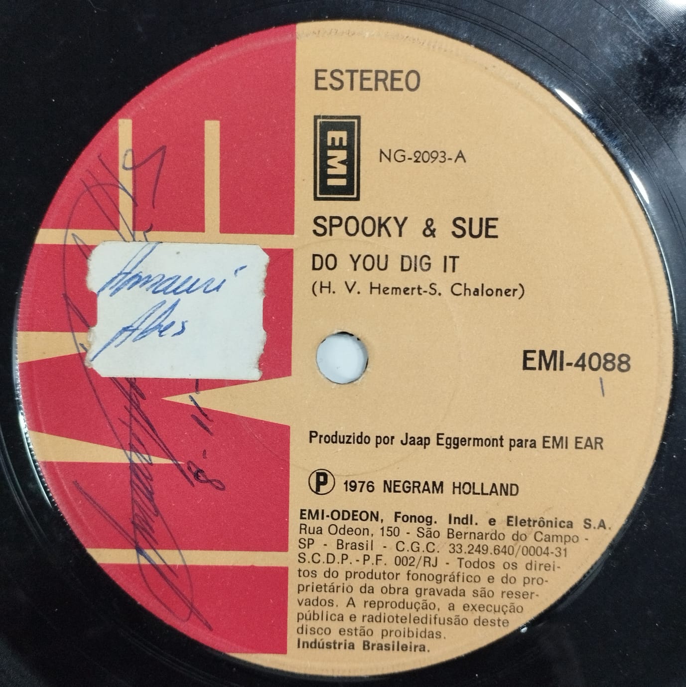 Spooky & Sue ‎– Do You Dig It / Dancing (Compacto)