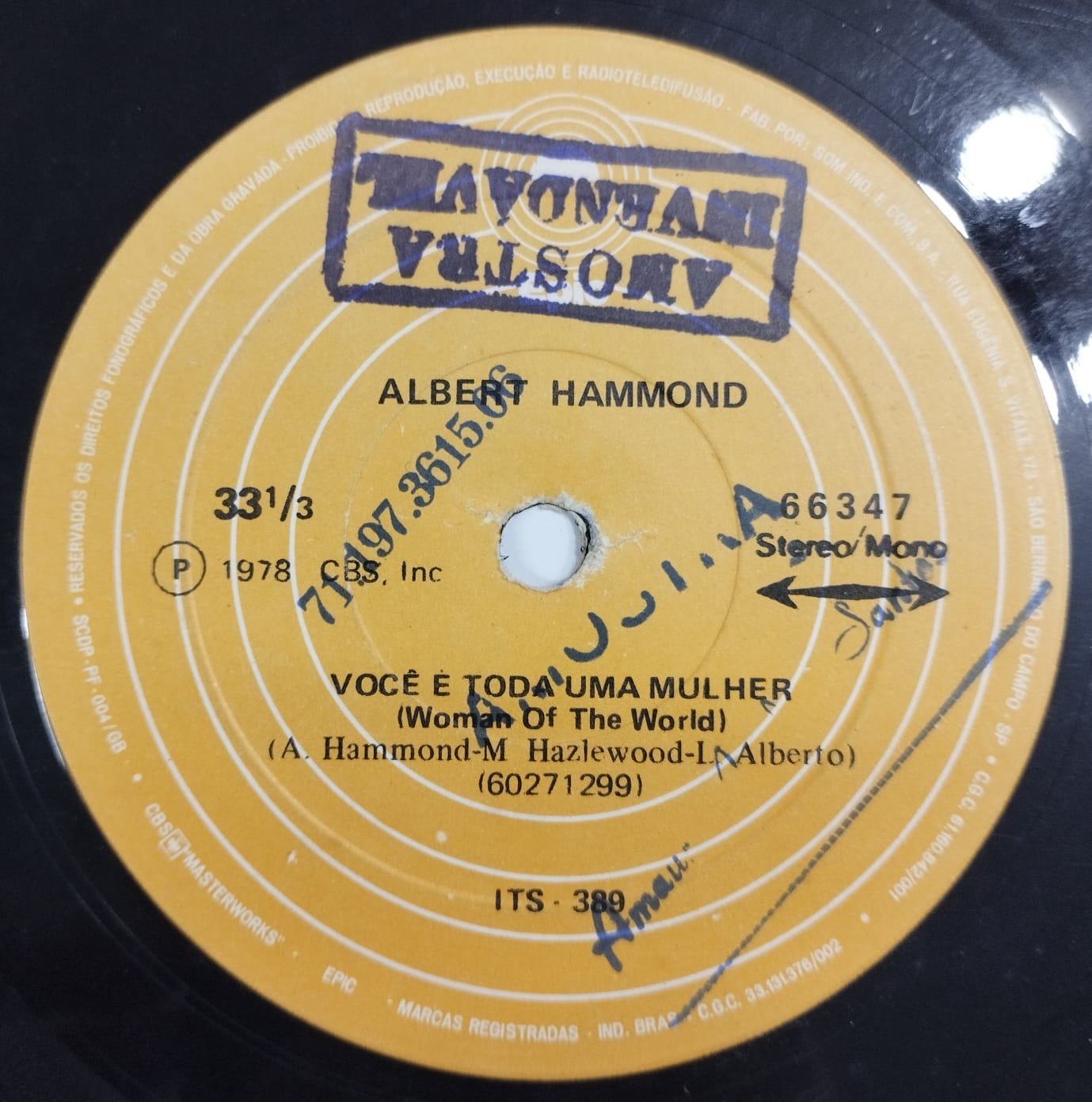 Albert Hammond ‎– Você é Toda Uma Mulher / Culpa (Compacto)