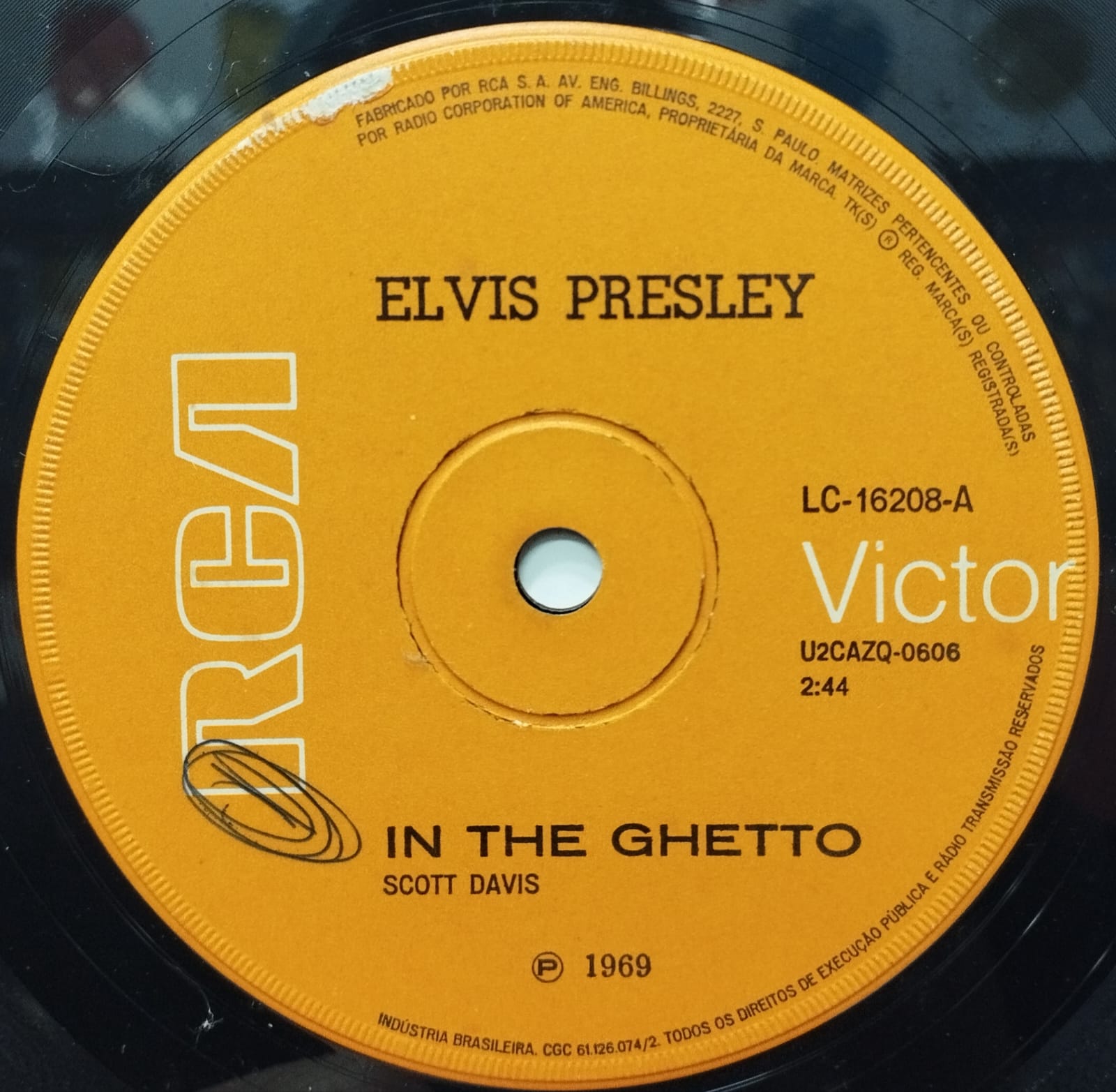 Elvis Presley ‎– In The Ghetto / Any Day Now (Compacto)