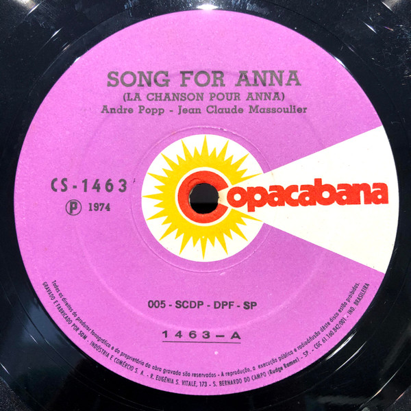 Various ‎– Song For Anna / If You Go away (Compacto)