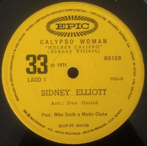 Sydney Elliott ‎– Calypso Woman / Little Boy Blue (Compacto)