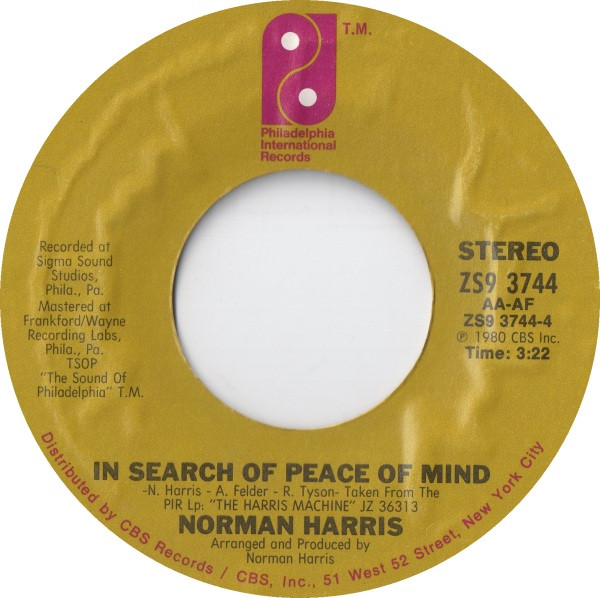 Norman Harris - In Search of Peace of Mind / Dodge City, Hit City (Compacto)