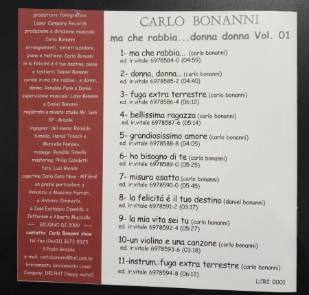 CD - Carlo Bonanni - Ma Che Rabbia... Donna Donna... Vol. 01