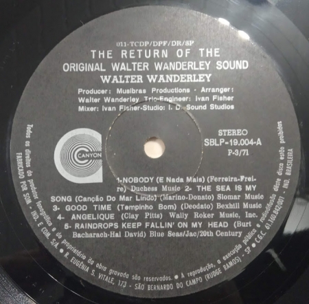 Walter Wanderley ‎– The Return Of The Original Walter Wanderley Sound (Álbum)