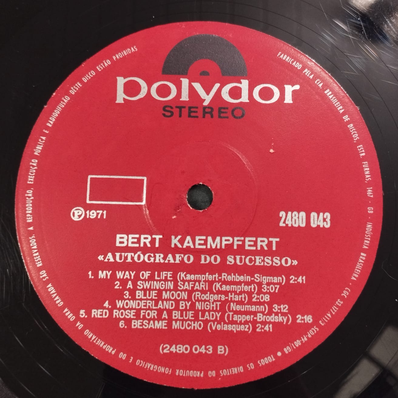 Bert Kaempfert ‎– Autógrafo de Sucesso (Compilação)