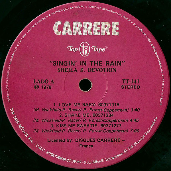 Sheila B. Devotion ‎– Singin' In The Rain (Álbum)
