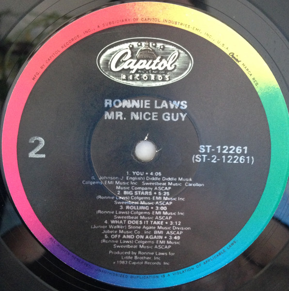 Ronnie Laws – Mr. Nice Guy (Álbum)