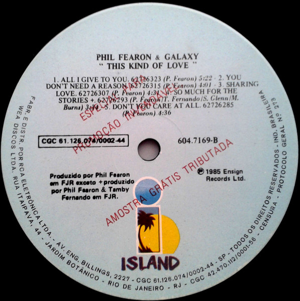 Phil Fearon & Galaxy ‎– This Kind of Love (Álbum)