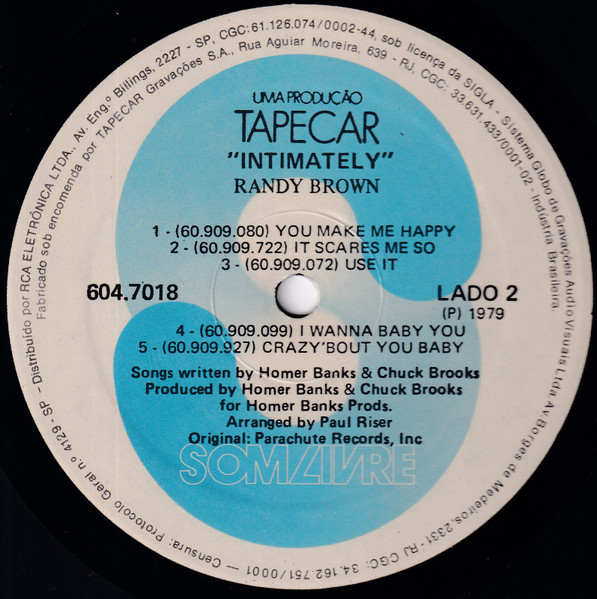 Randy Brown - Intimately (Álbum)