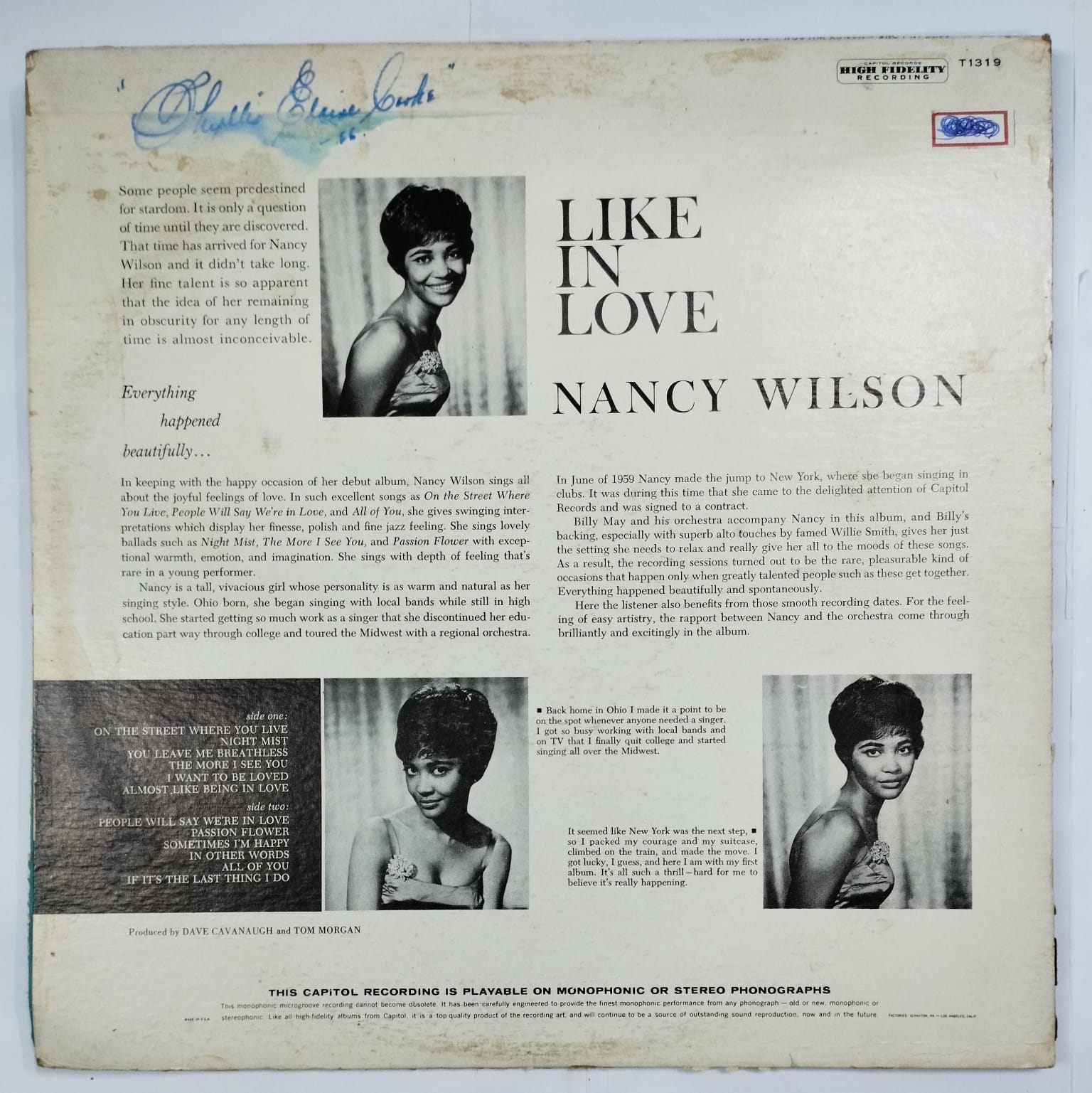 Nancy Wilson ‎– Like In Love (Álbum)