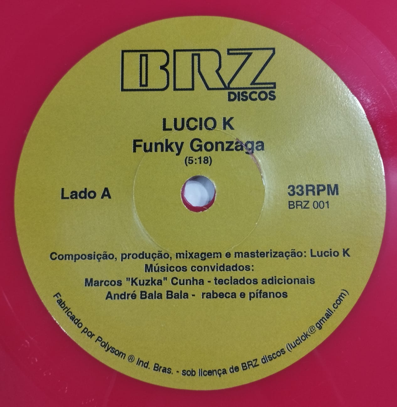 Lucio K ‎– Funky Gonzaga / Kadence (Compacto)