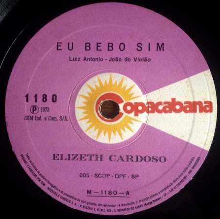 Elizeth Cardoso - Eu Bebo Sim / Meu Carnaval (Compacto)