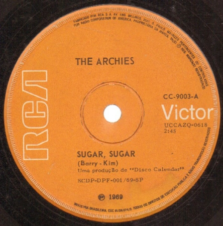 The Archies - Sugar, Sugar / Melody Hill (Compacto)