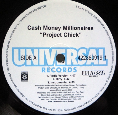 Cash Money Millionaires / Unplugged Featuring Lil Wayne - Project Chick / I Don't Know