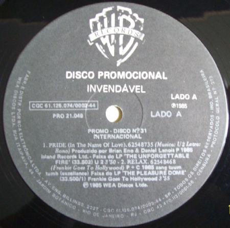Various - Disco Promocional Warner 1985