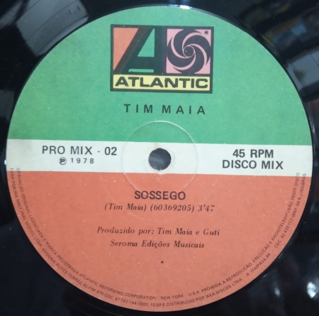 Tim Maia ‎– Sossego / A Fim de Voltar (Single, Promo)