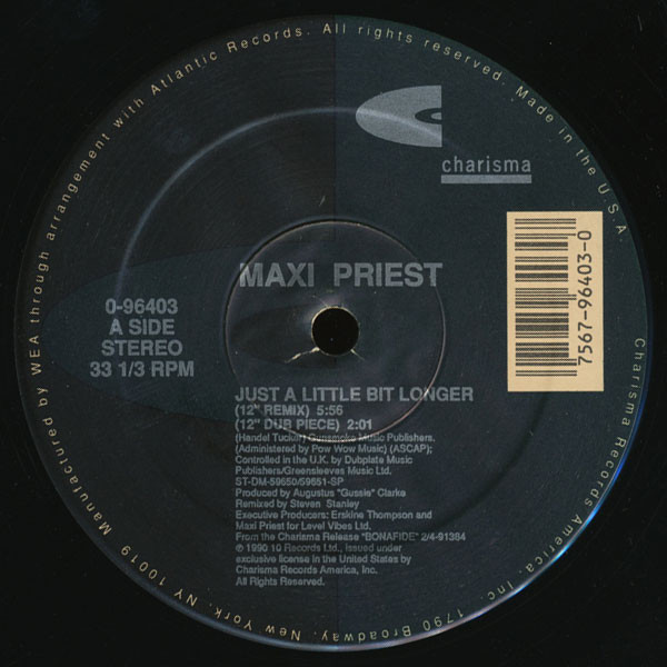 Maxi Priest – Just A Little Bit Longer (Single)