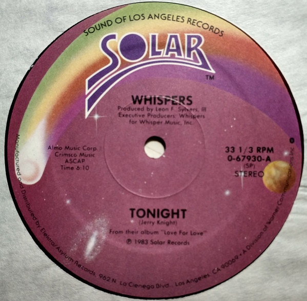 Whispers - Tonight / Small Talkin' (Single)