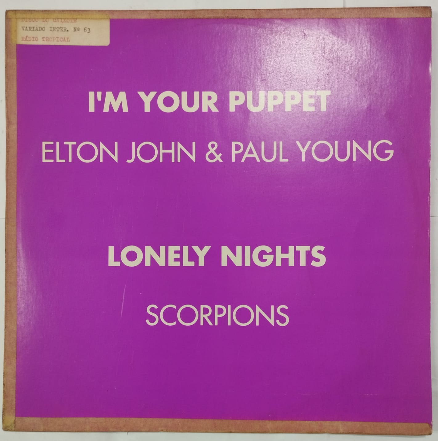 Elton John & Paul Young / Scorpions – I'm Your Puppet / Lonely Nights (Promo)