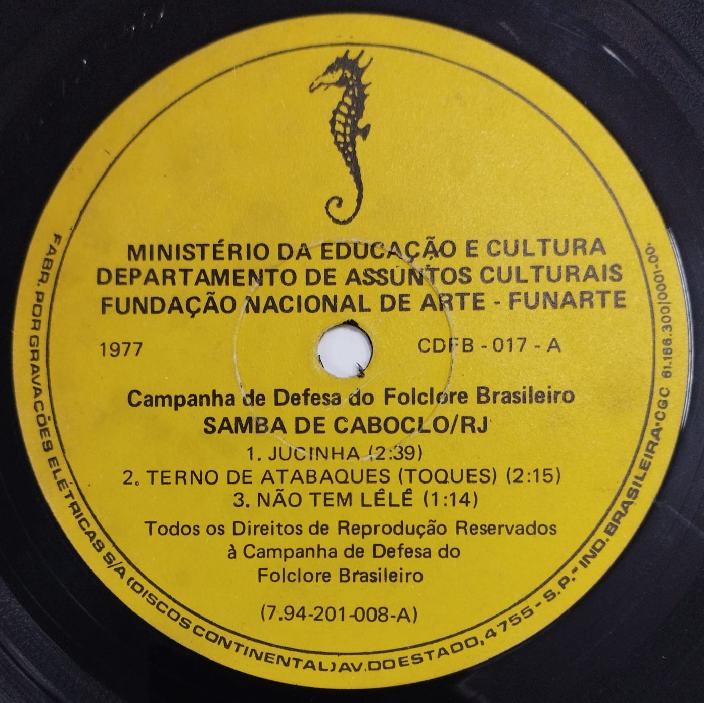 Grupo Joel Lourenço ‎– Samba de Caboclo - RJ (Compacto)