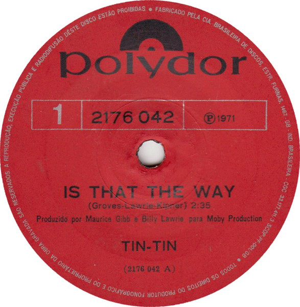 Tin-Tin - Is That The Way (Compacto) 
