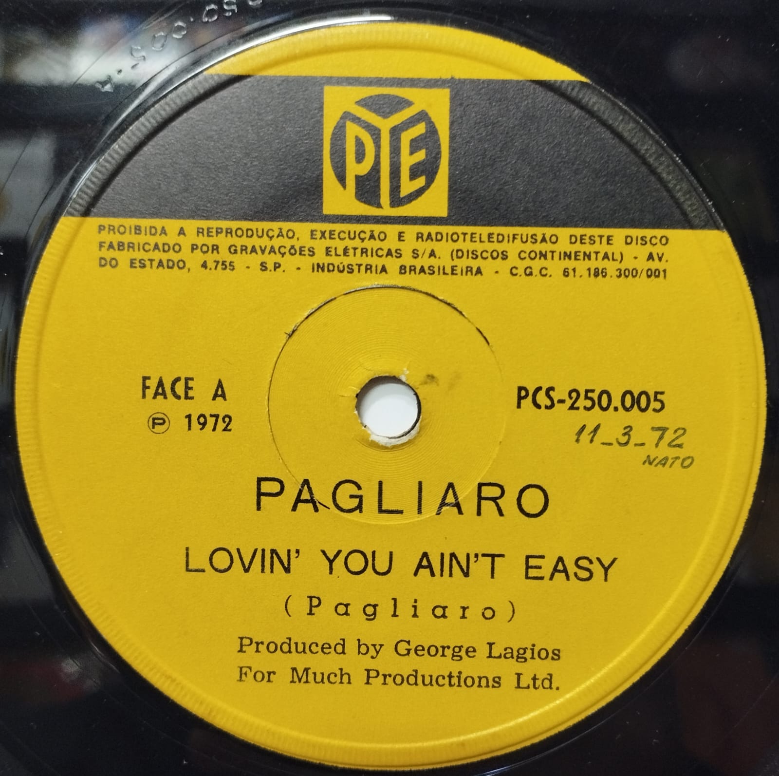 Pagliaro - Lovin you Ain t Easy (Compacto)