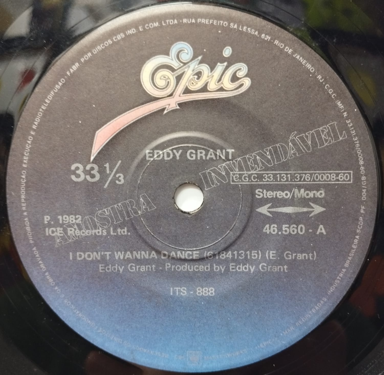 Eddy Grant ‎– I Don't Wanna Dance (Compacto)