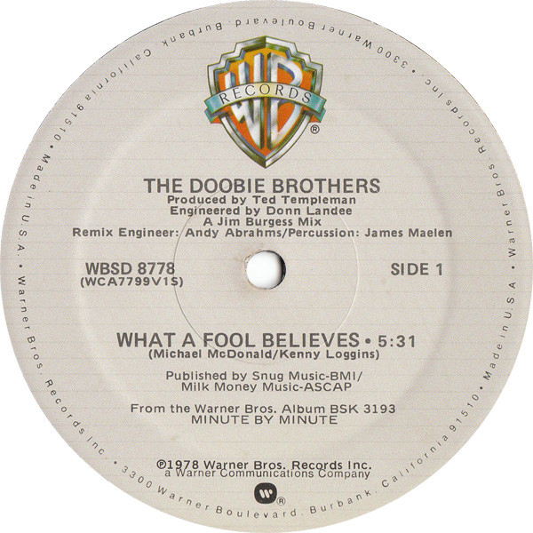 The Doobie Brothers ‎– What A Fool Believes (Single)