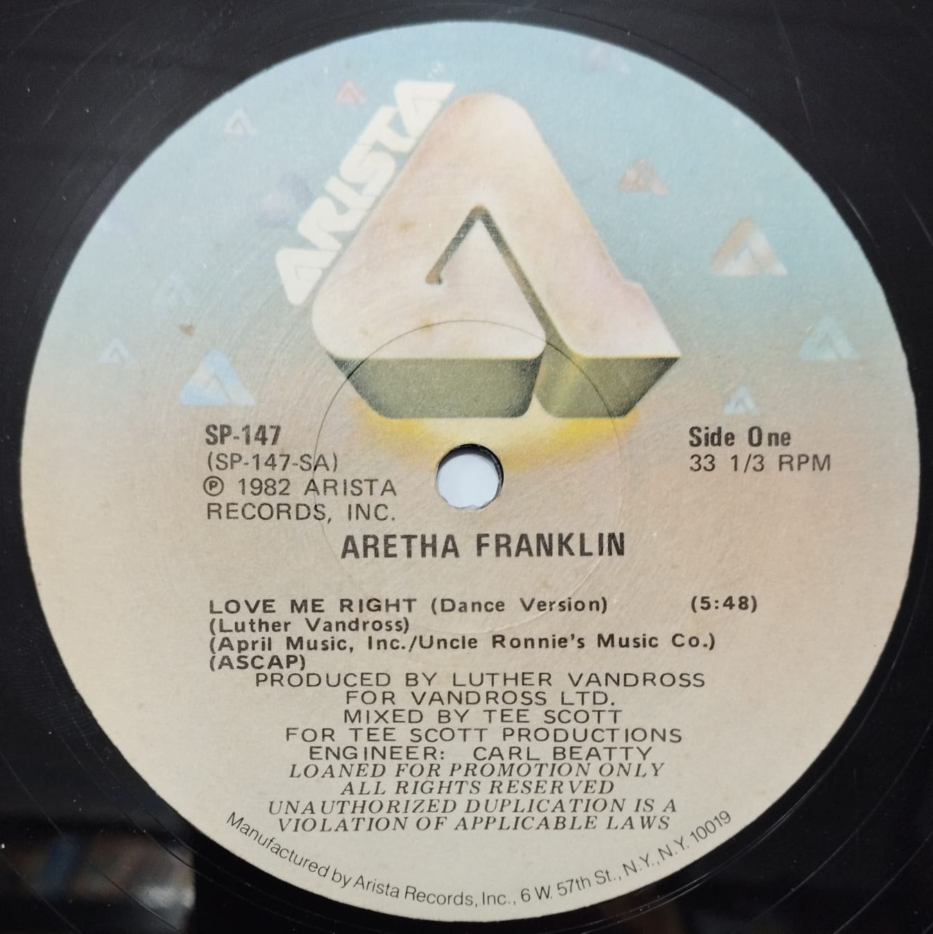 Aretha Franklin ‎– Love Me Right (Single)