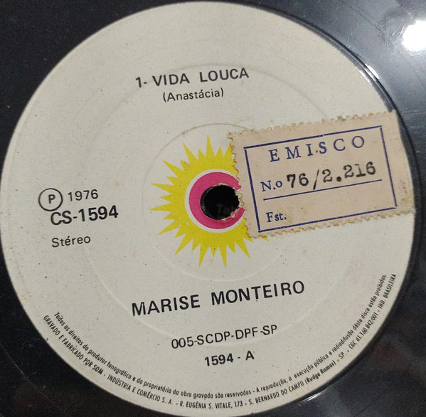 Marise Monteiro ‎– Vida Louca (Compacto)