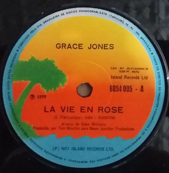 Grace Jones ‎– La Vie En Rose (Compacto)
