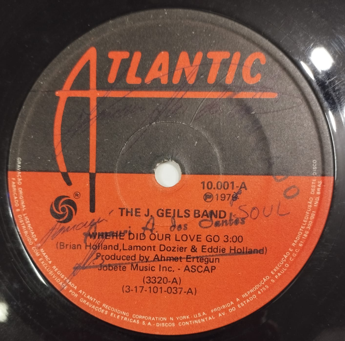 The J. Geils Band ‎– Where Did Our Love Go / What's Your Hurry (Compacto)